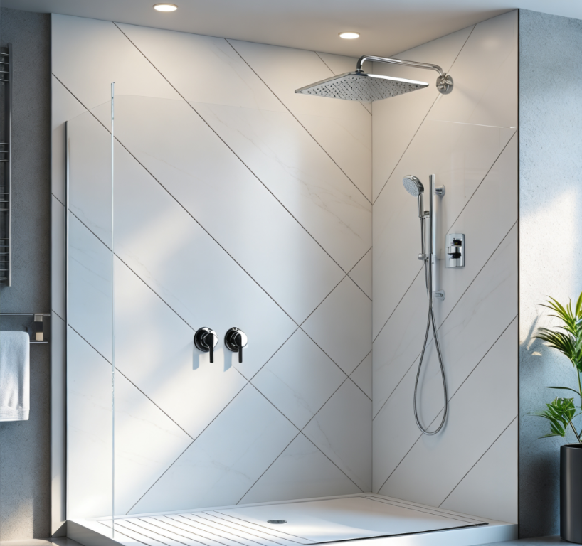 The Easy-Maintenance Advantage of Solid Surface Shower Panels