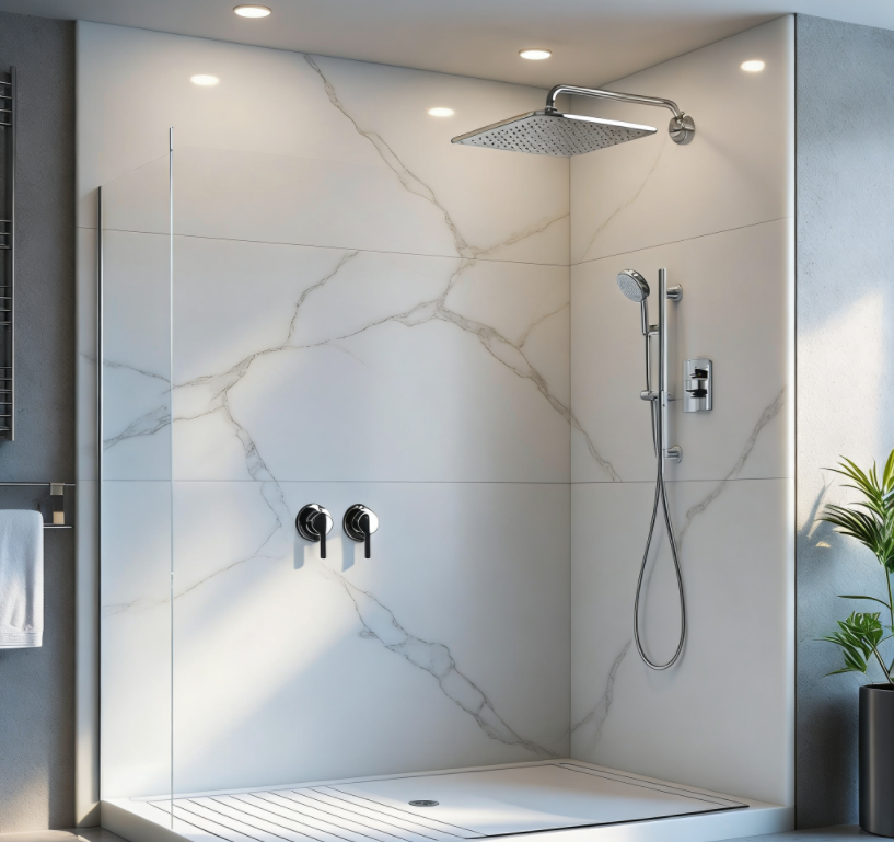 The Clean, Durable Choice: Solid Surface Shower Panels