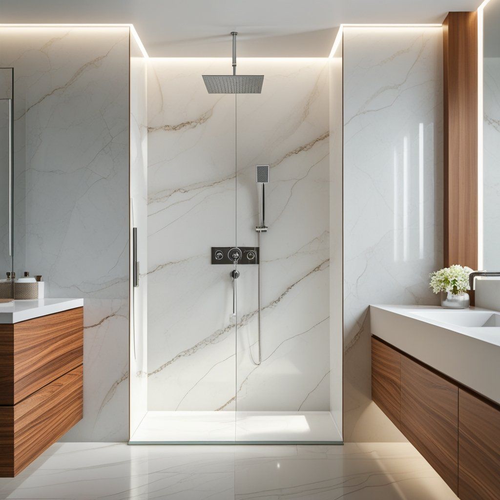 Keep Your Bathroom Cleaner With Solid Surface Shower Wall Panels