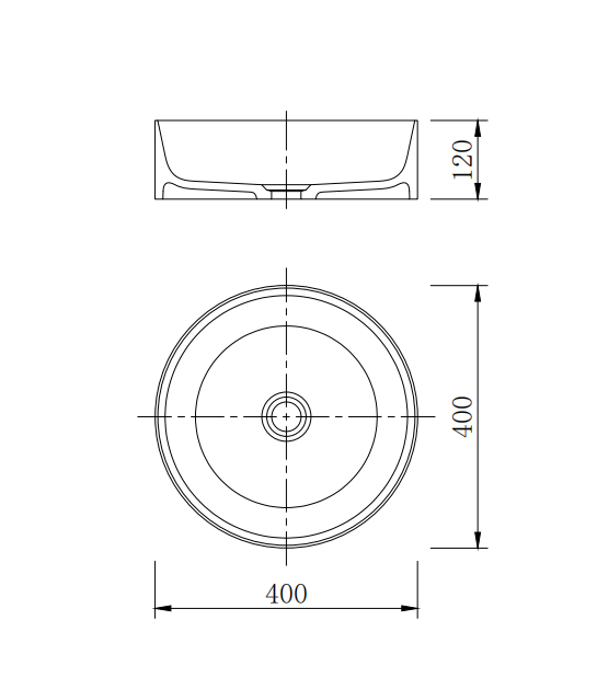 KT-2018 Beige Textured Round Solid Surface Above-Counter Basin