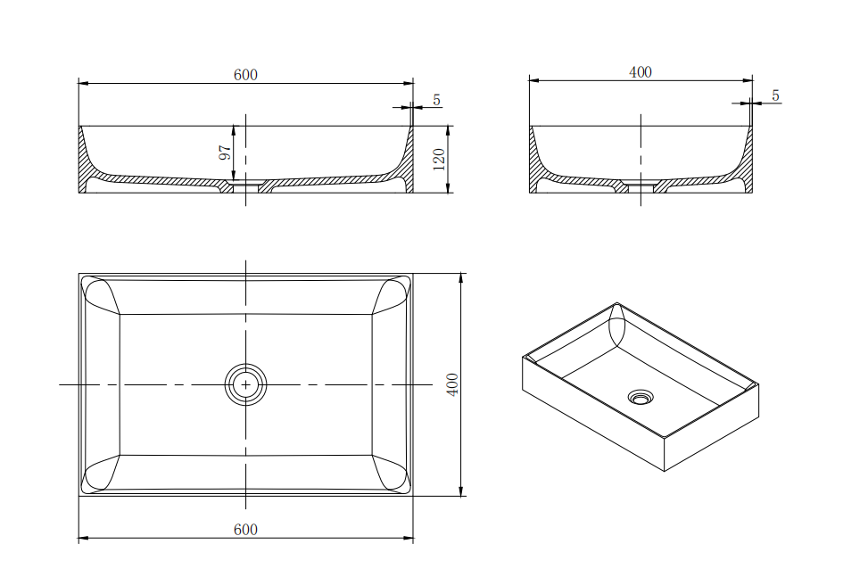 KT-2019 Light Luxury Style Yellow Solid Surface Countertop Basin