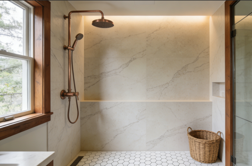 【Engineered Stone Wall Panels for Shower Enclosures】– engineered stone shower panels & B2B wet wall systems: So senken deutsche Projektentwickler Montagekosten um 23 %