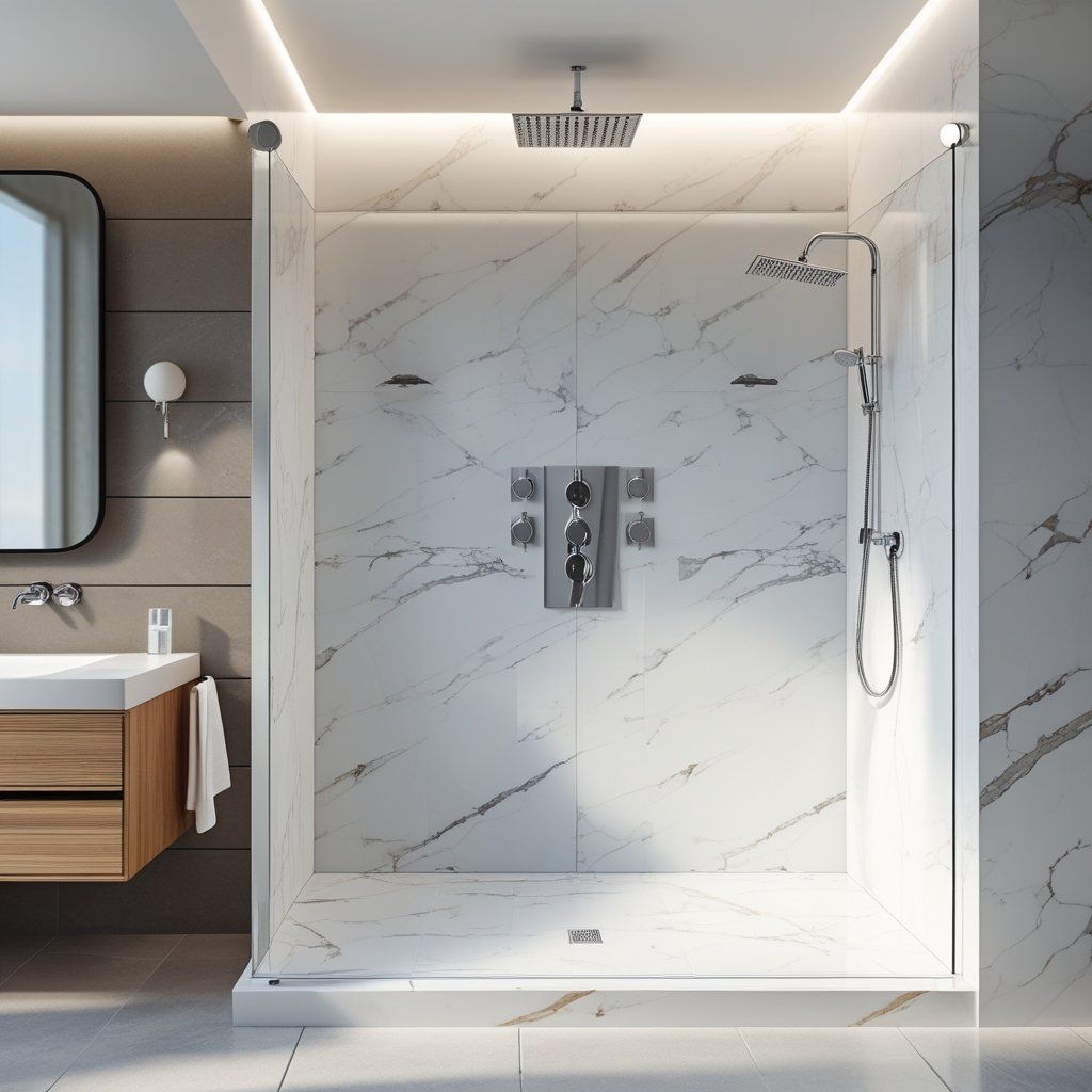 【Duschkabinen-Kunststeinwandplatten】– Solid Surface Shower Wall Slabs: How German Project Developers Cut Construction Costs by 18 % in 2025 with Holistic B2B Shower Wall Cladding