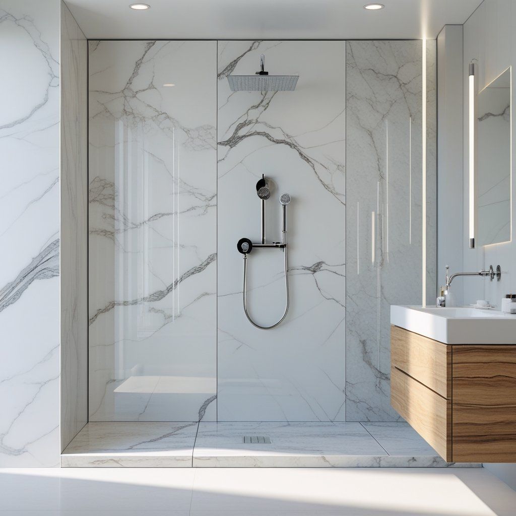Shower Enclosure Artificial Stone Wall Panels – Solid Surface Shower Wall Panels: 5 Ways Singapore Developers Cut Fit-Out Costs by 18 % with B2B Solid Surface Wall Systems