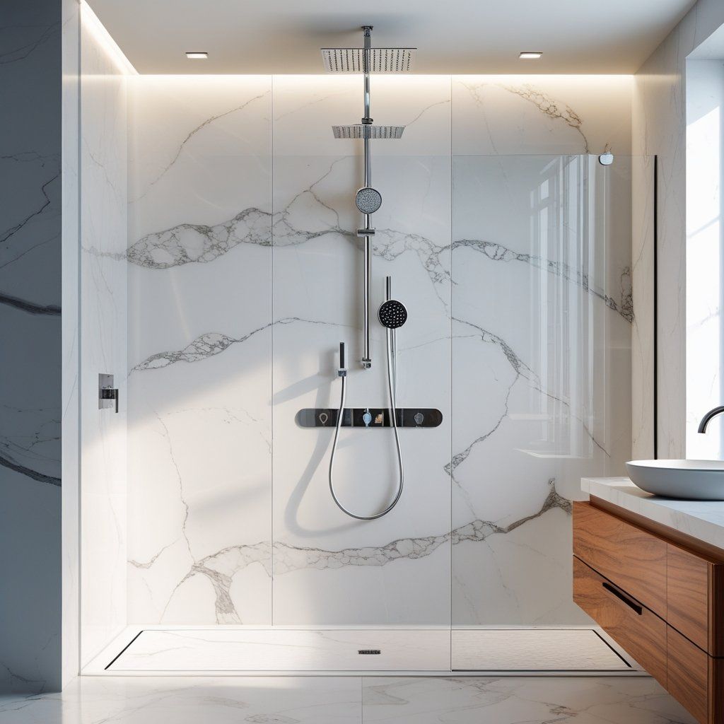 Artificial Stone Shower Wall Panels – Solid-Surface Shower Walls: 7 Cost-Smart Tactics Singapore Developers Use to Cut Bathroom Refurb Time by 30 %