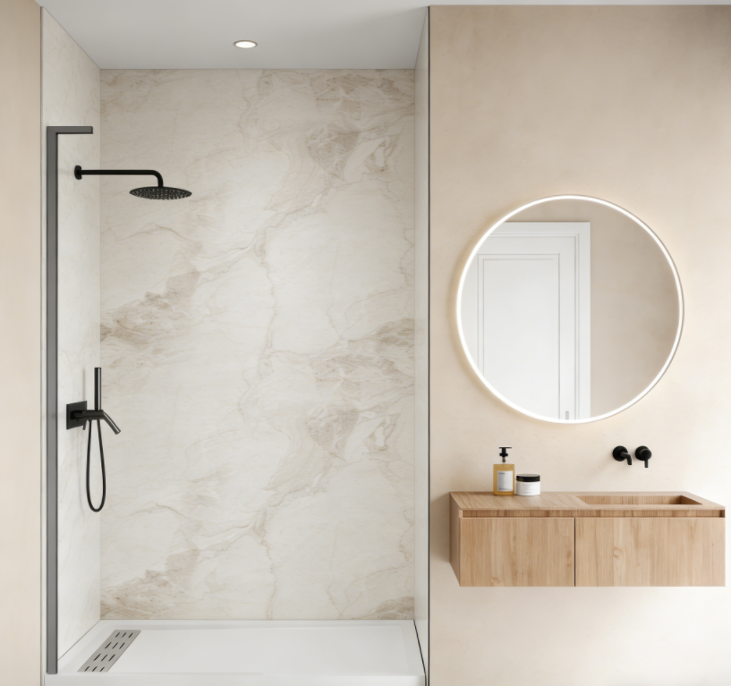 【Engineered Stone Shower Panels】— Engineered Stone Shower Panels: How Russian Developers Cut Bathroom Delivery Times by 30 % with B2B Shower Wall Cladding | 2025
