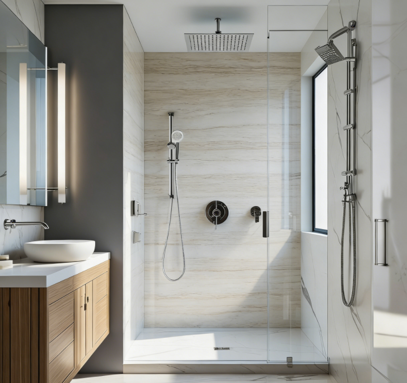【Artificial Stone Shower Wall Panel】: How French B2B Bathroom-Material Distributors Increase Margins by 18 % with Faux-Stone Shower Surrounds in 2025