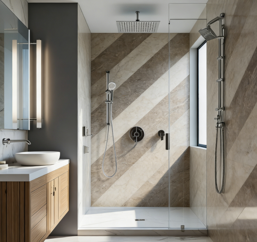 【Panneau de Revêtement en Pierre Artificielle pour Cabines de Douche】-【Artificial Stone Shower Wall Panels】: How French Distributors Achieve an 18 % Margin in 2025 with B2B Bathroom Wall Cladding