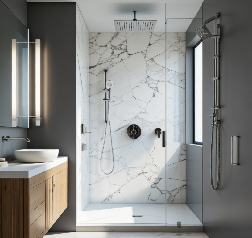 Artificial Stone Shower Wall Panels: How French Distributors Cut Bathroom Renovation Costs by 18 % with Synthetic Stone Shower Cladding in 2025