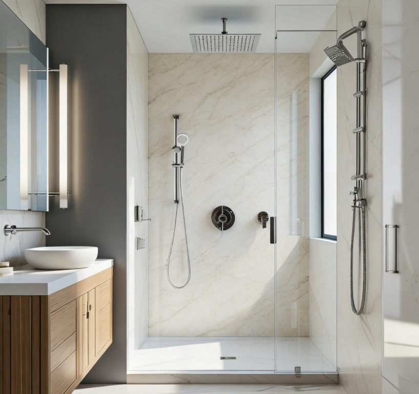 Shower Enclosure Artificial Stone Wall Panels – UAE: 7 Contractor-Verified Ways to Cut Fit-Out Costs by 18 % in 2025
