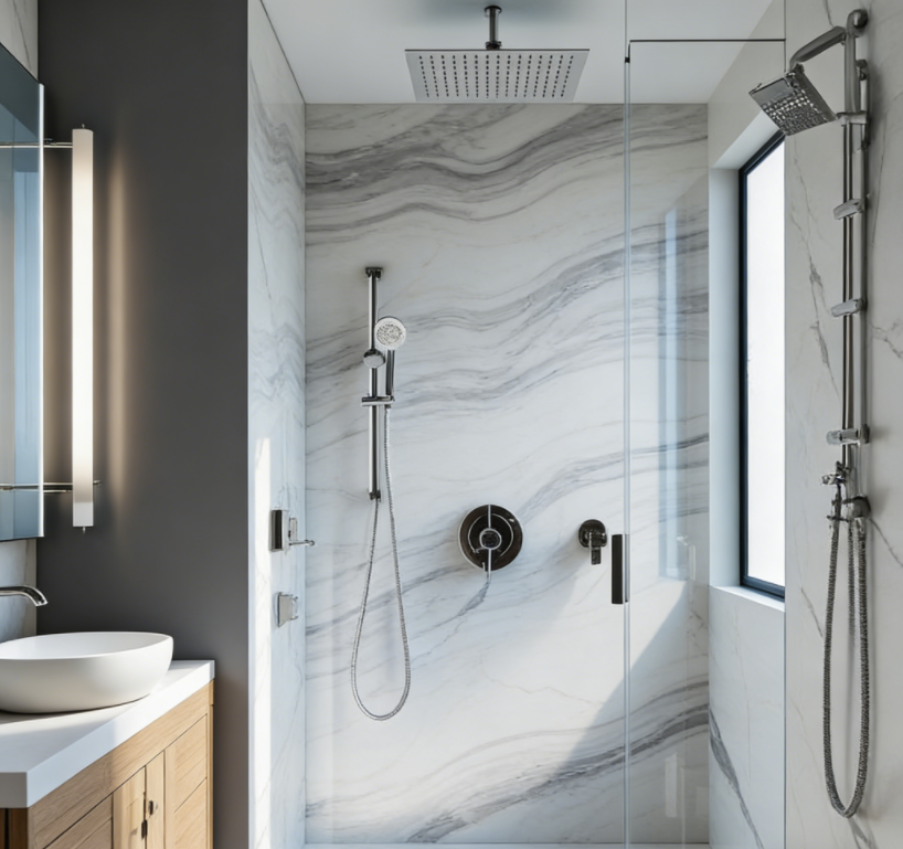 Artificial Stone Shower Wall Panels – UAE: 7 Proven Ways UAE Developers Cut Fit-Out Costs by 18 % with Engineered Stone Shower Panels B2B