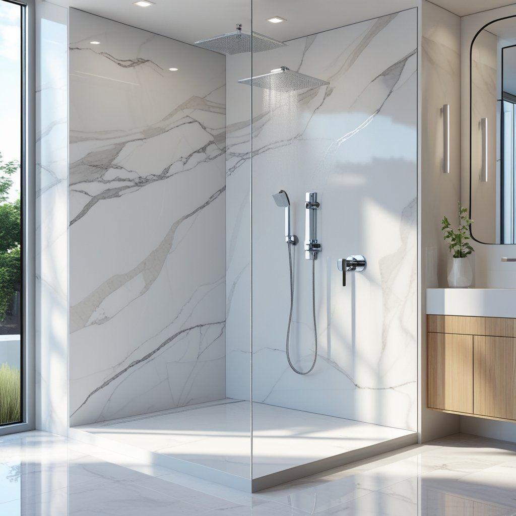 Artificial Stone Shower Enclosure Wall Panels – Artificial Stone Shower Panels UAE: 7 Proven Ways UAE Hotel Developers Cut Fit-Out Costs by 23 % with Solid Surface Shower Wall Panels