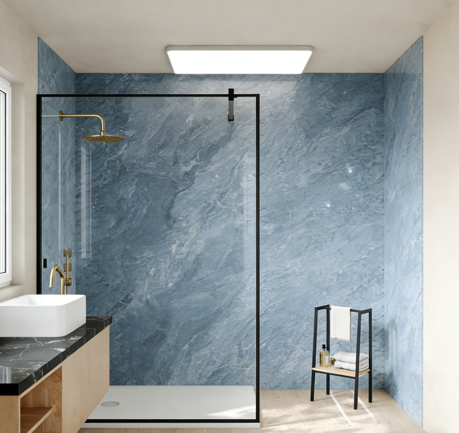 Artificial Stone Wall Panels for Shower Enclosures – Pakistan B2B Guide: Cut Hotel Renovation Costs by 30 % with Shower-Enclosure Wall Cladding & Waterproof Shower Wall Boards
