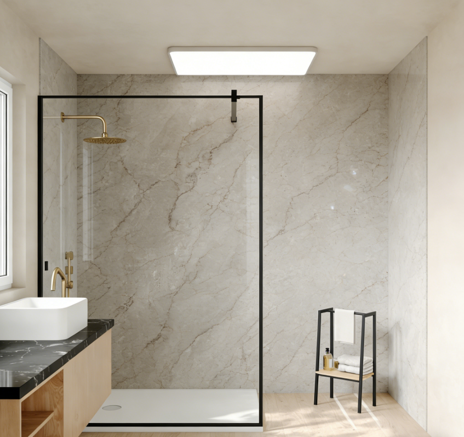 Painel de Parede de Pedra Artificial para Duche – Artificial Stone Shower Wall Panel: How to Cut Construction Costs by 30% with B2B Bathroom Wall Cladding in Portugal | 2025