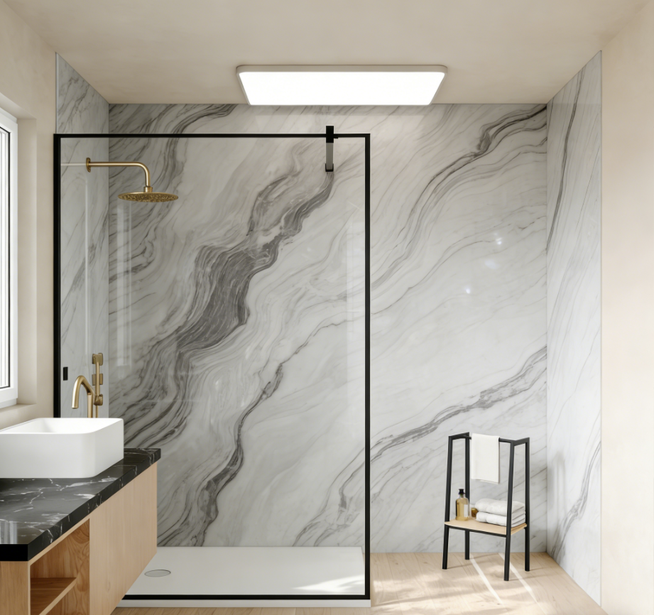 Artificial-Stone Shower Panels: How Portuguese B2B Suppliers Cut Job-Site Costs by 30 % with Custom Stone-Resin Panels