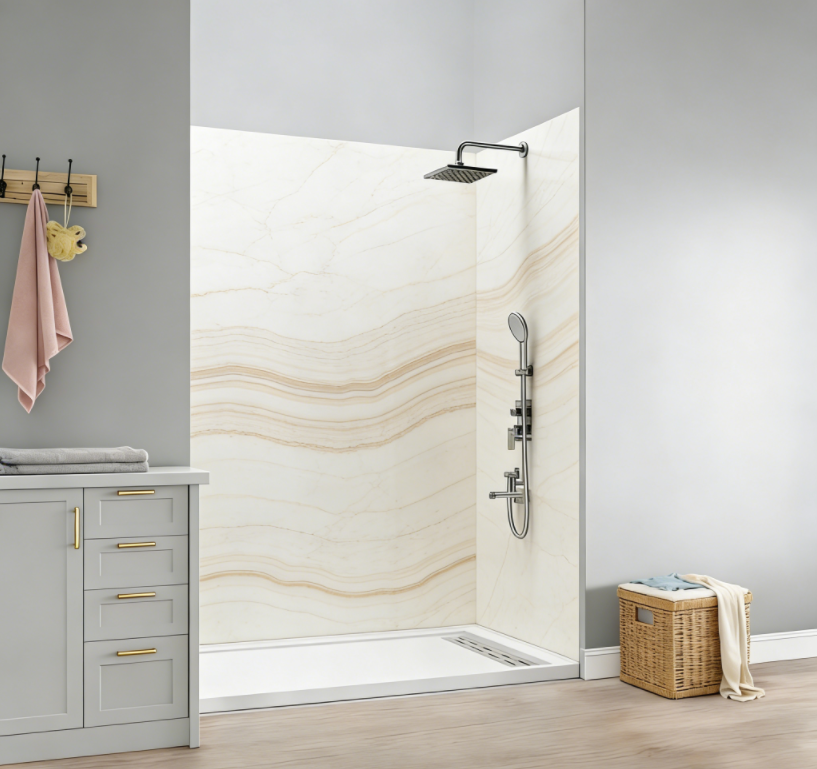 Engineered Stone Shower Wall Panels – Cut Hotel Refurb Time by 30 % with Egypt-Grade Engineered Quartz Shower Walls