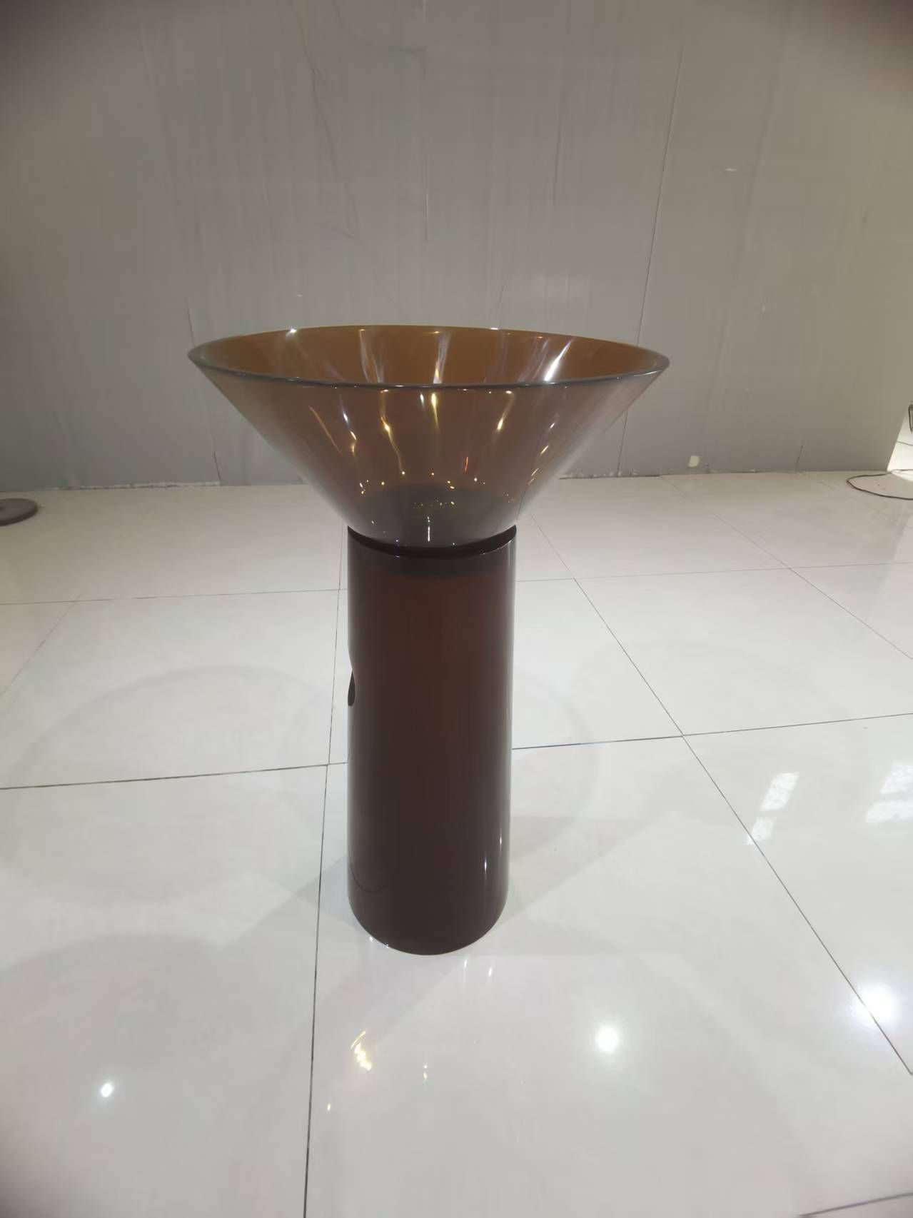 KT-3038 transparent resin freestanding sink