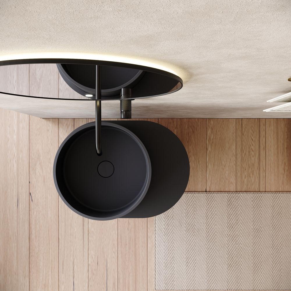 KT-6529 Minimalist Solid Surface Pedestal Basin