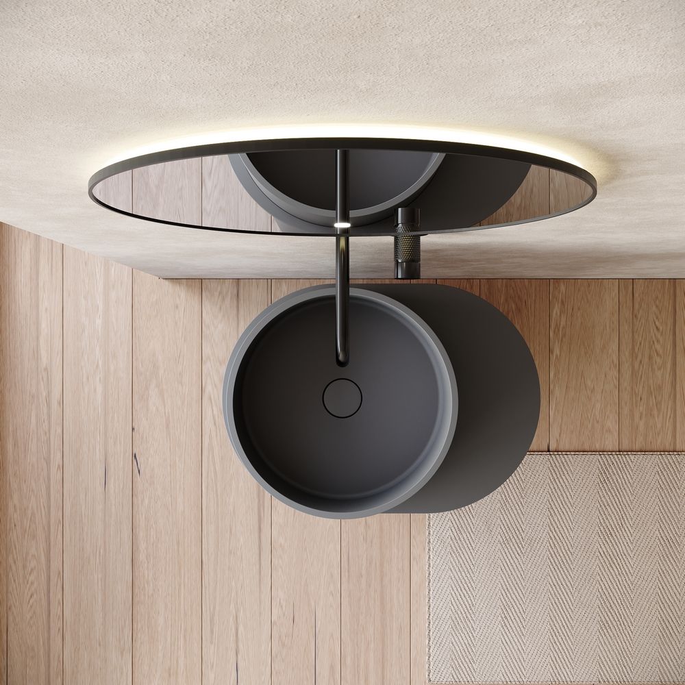 KT-6529 Minimalist Solid Surface Pedestal Basin