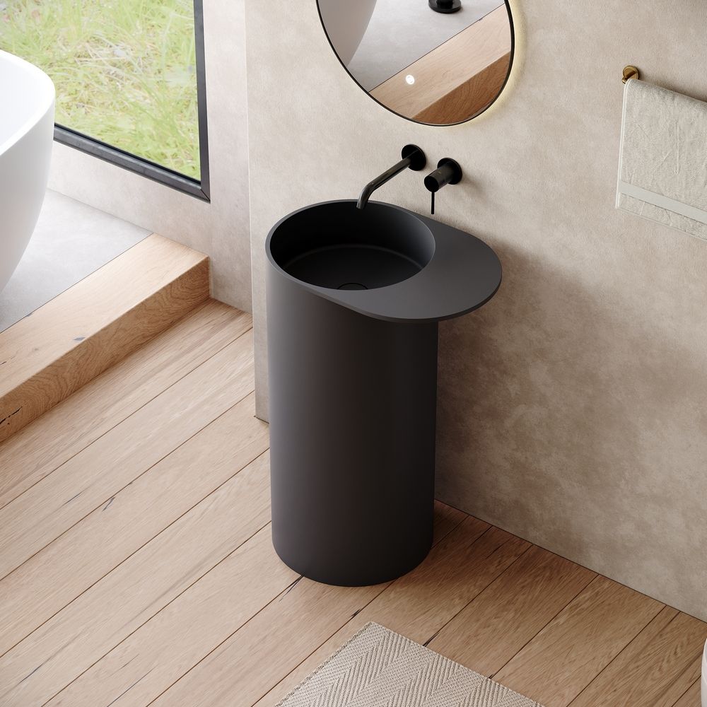 KT-6530 One-Piece Solid Surface Pedestal Basin