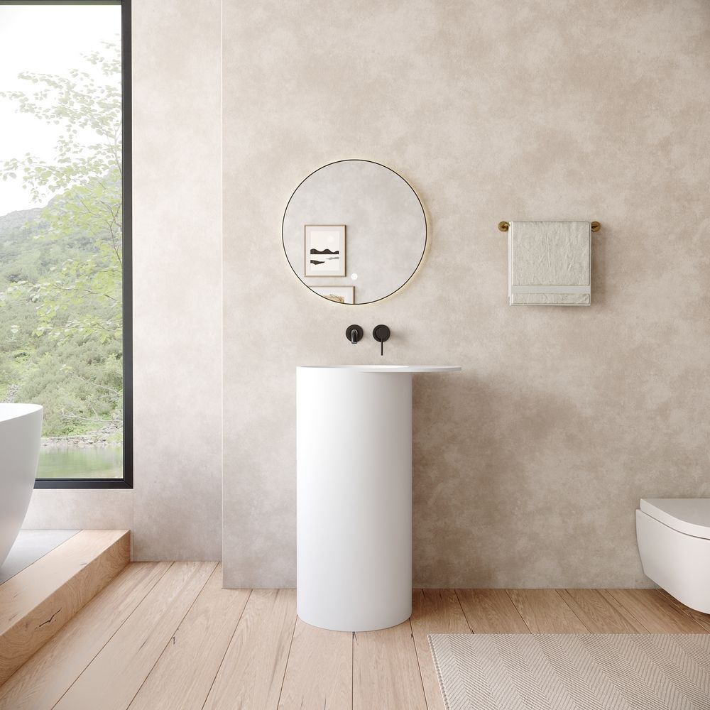 KT-6530 One-Piece Solid Surface Pedestal Basin