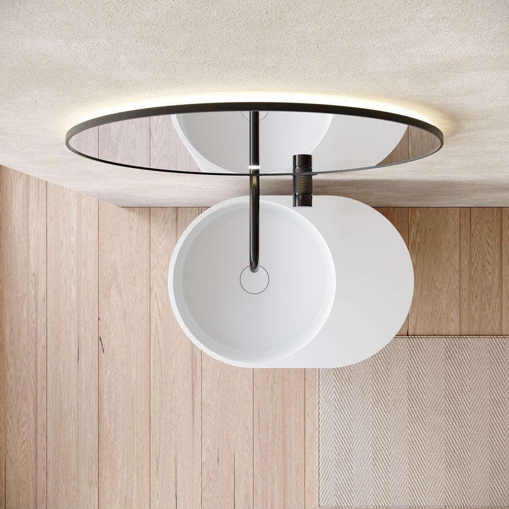 KT-6530 One-Piece Solid Surface Pedestal Basin