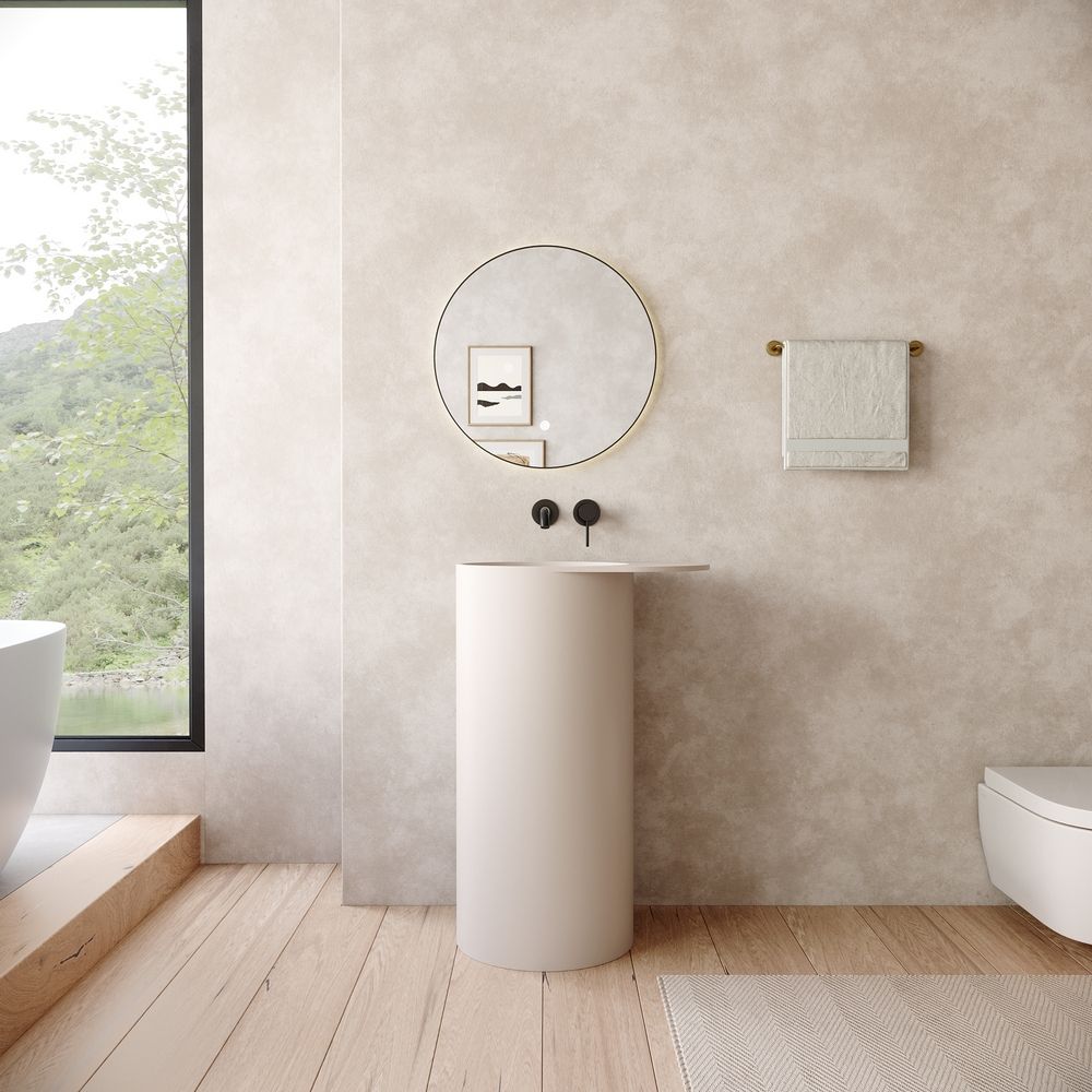 KT-6530 One-Piece Solid Surface Pedestal Basin