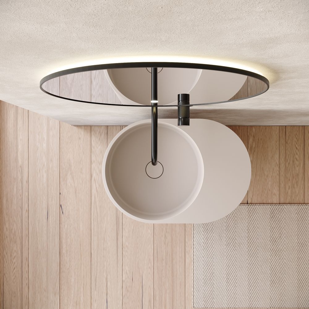 KT-6530 One-Piece Solid Surface Pedestal Basin