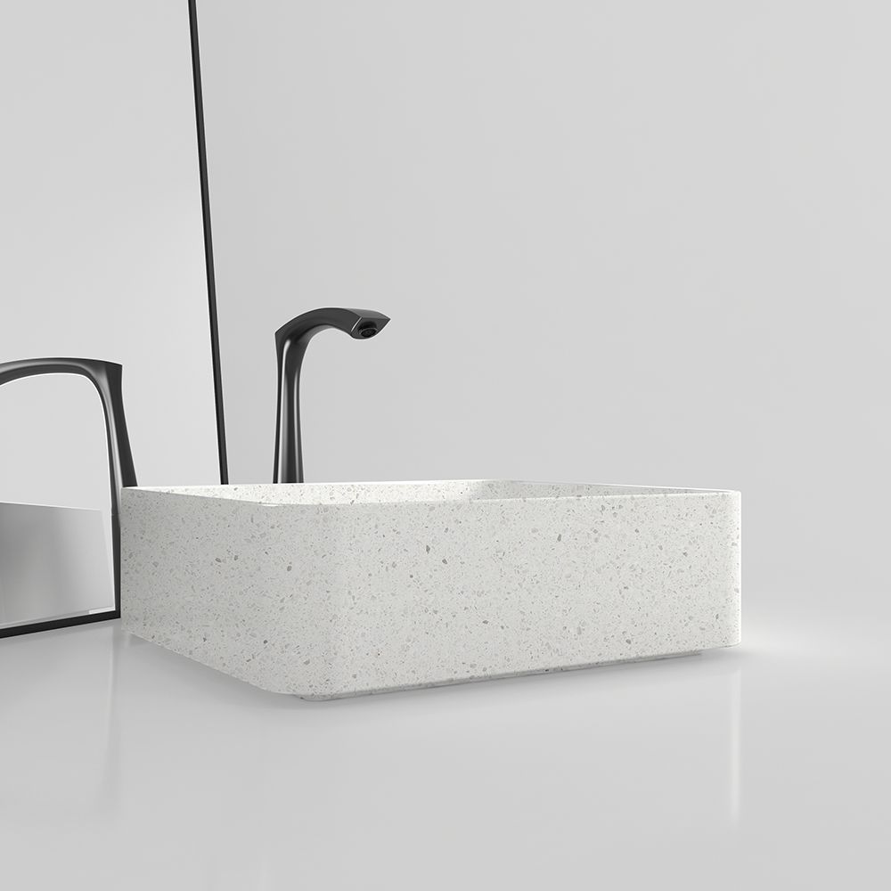 KTX001 Above Counter Basin Rectangular Terrazzo Bathroom Sink