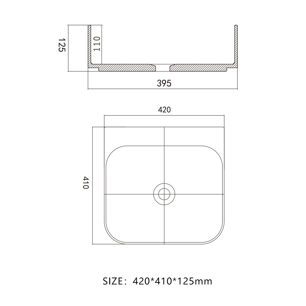 KTX003 Counter Vanity Top Sink Terrazzo Wash Basin
