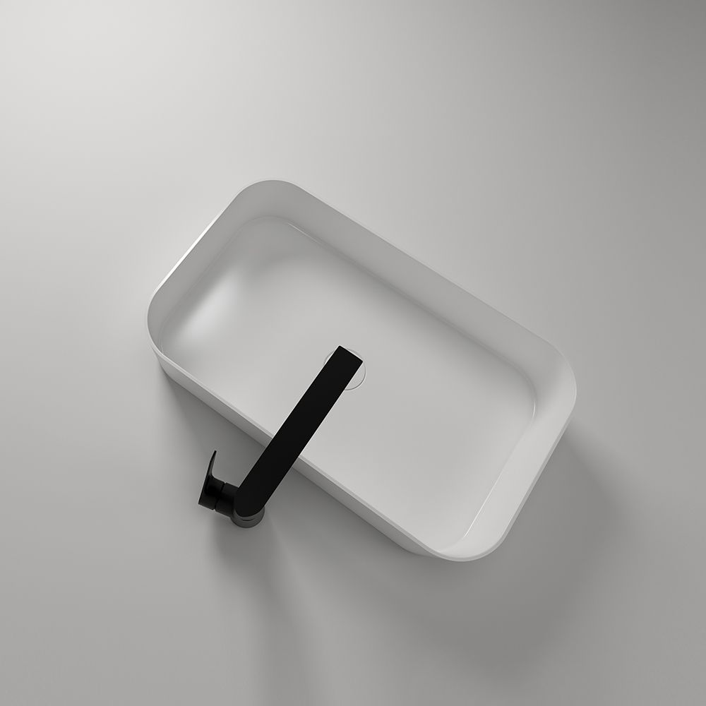 KTX004 Terrazzo Bathroom Rectangular Counter Top Basin