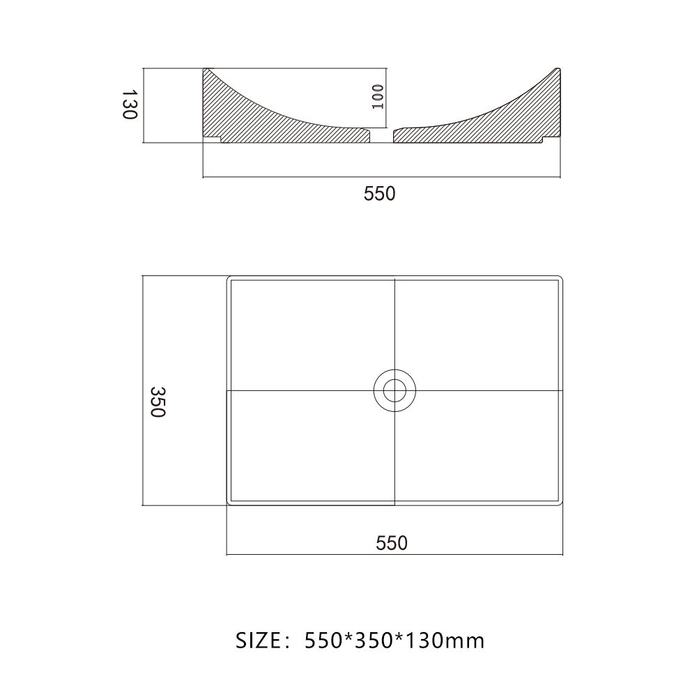 KTX012 Terrazzo Stone Wash Basin Bathroom Counter Top Basin