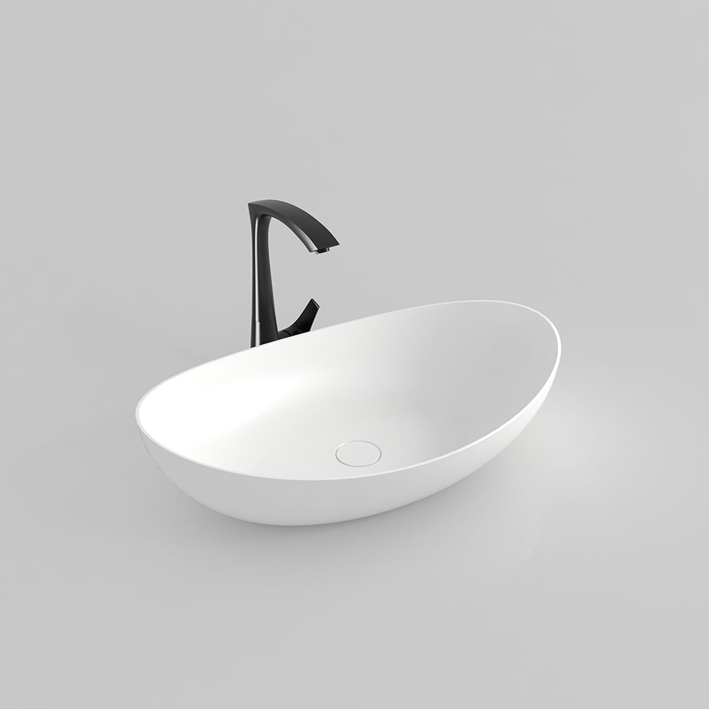 KTX017 Terrazzo Sink Custom Made Oval Countertop Basin