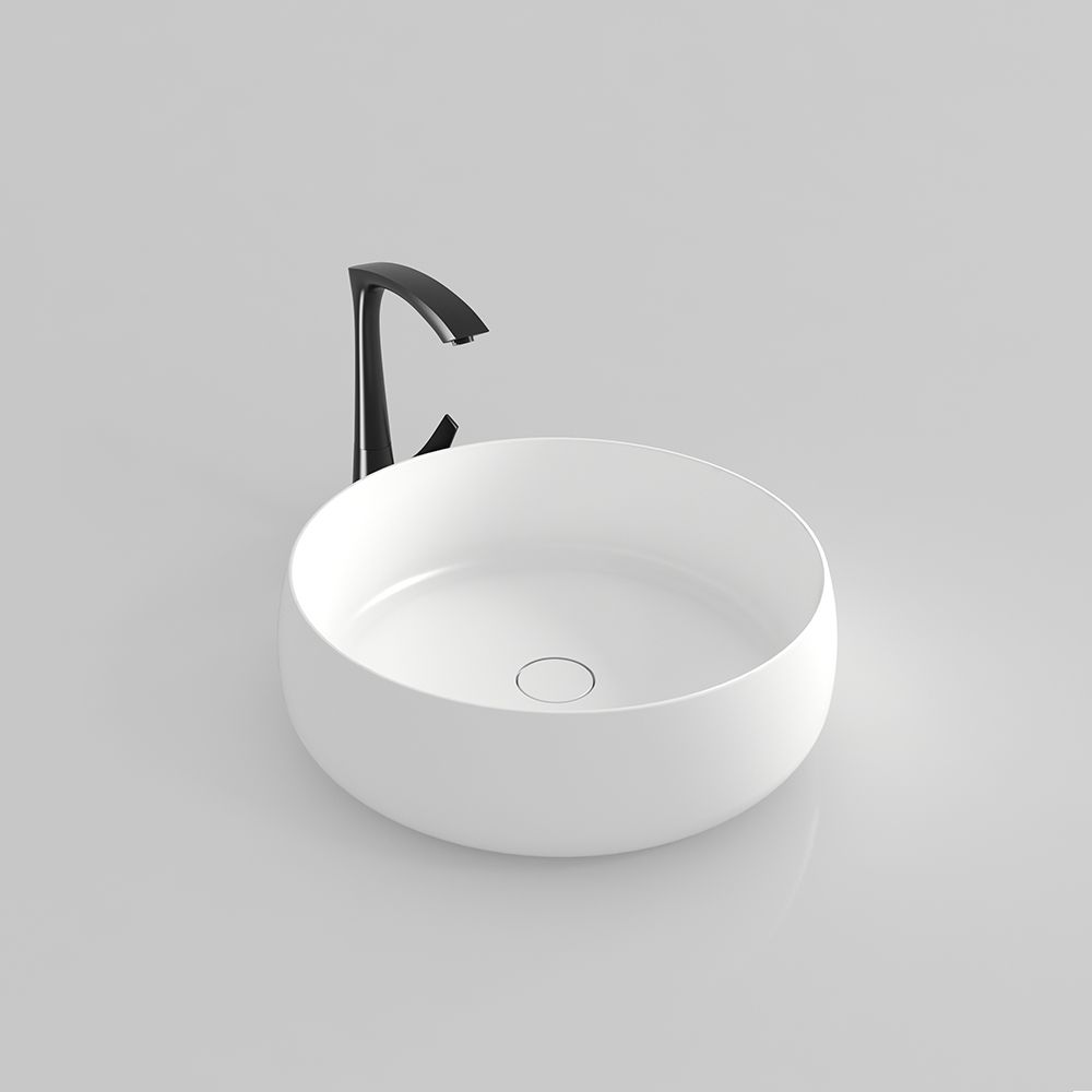 KTX021 Terrazzo Bathroom Sink Round Over Counter Basin