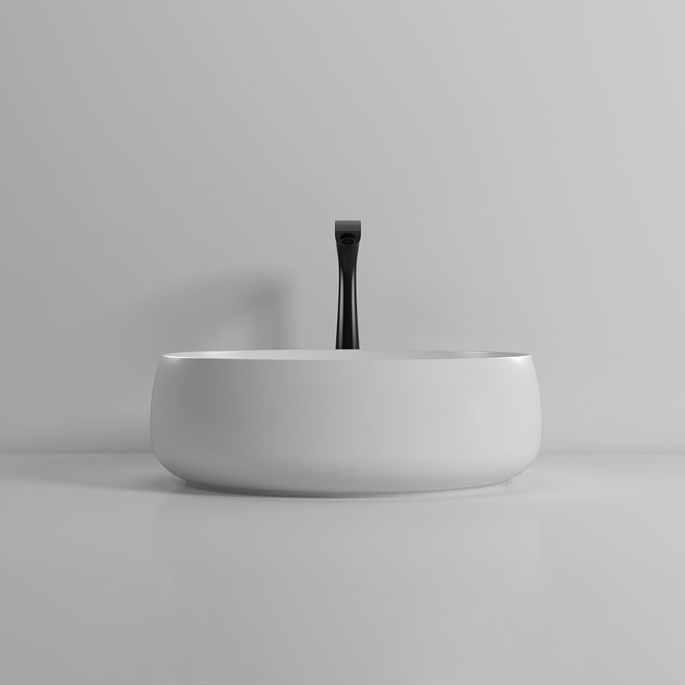 KTX021 Terrazzo Bathroom Sink Round Over Counter Basin