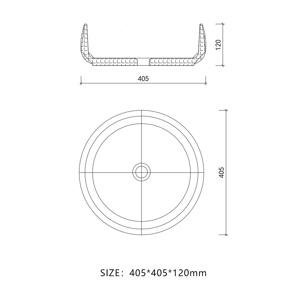 KTX021 Terrazzo Bathroom Sink Round Over Counter Basin