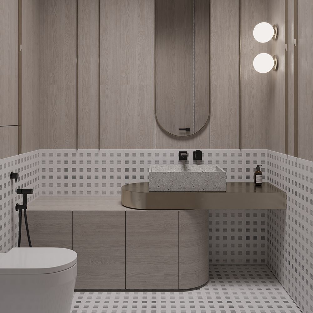 KTX026 Terrazzo Countertop Wash Basin Rectangular Vessel Sink