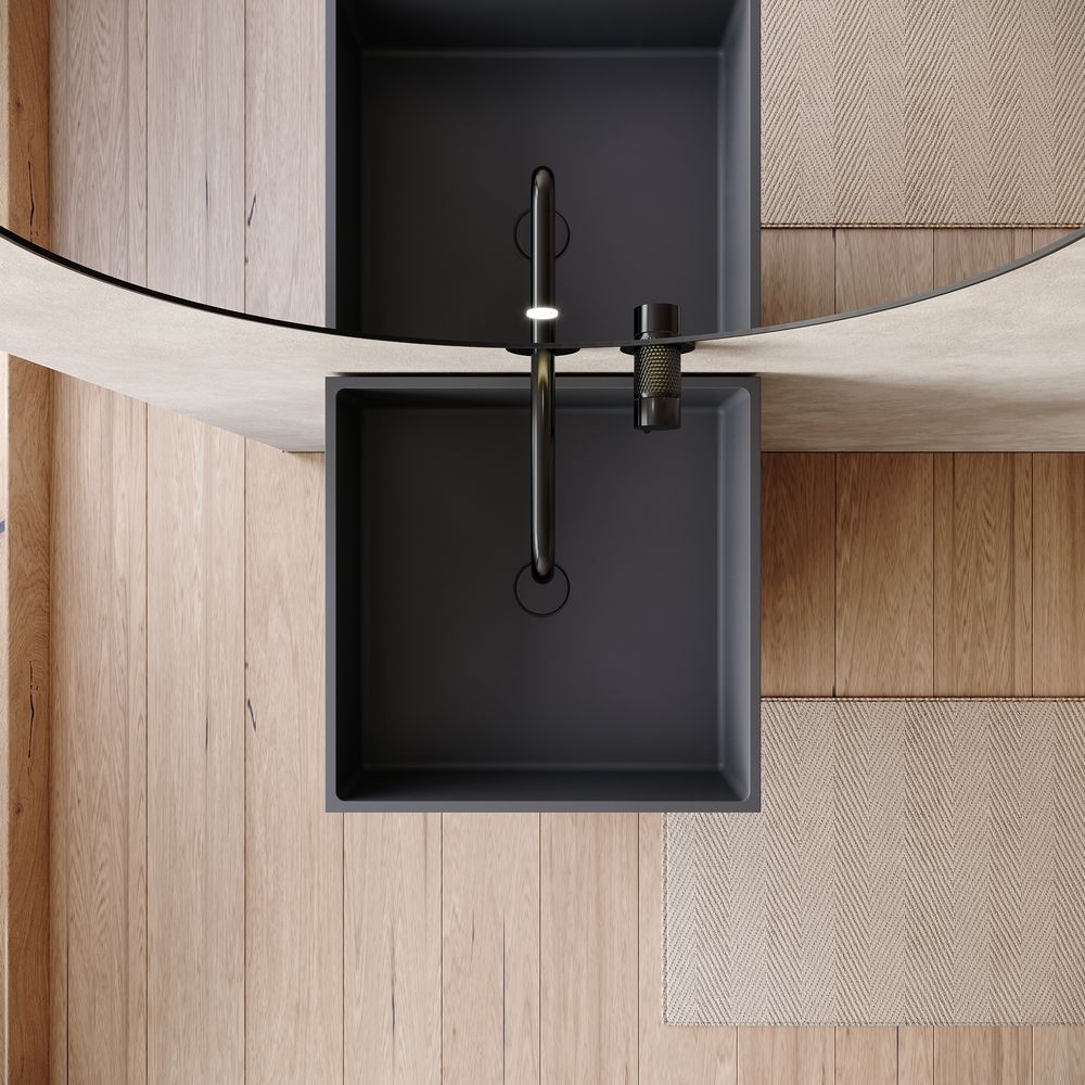 KT-6542 Minimalist Solid Surface Pedestal Basin