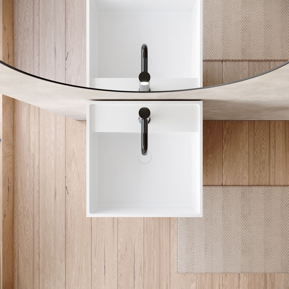 KT-6543 Solid Surface Pedestal Basin with Single Faucet Hole