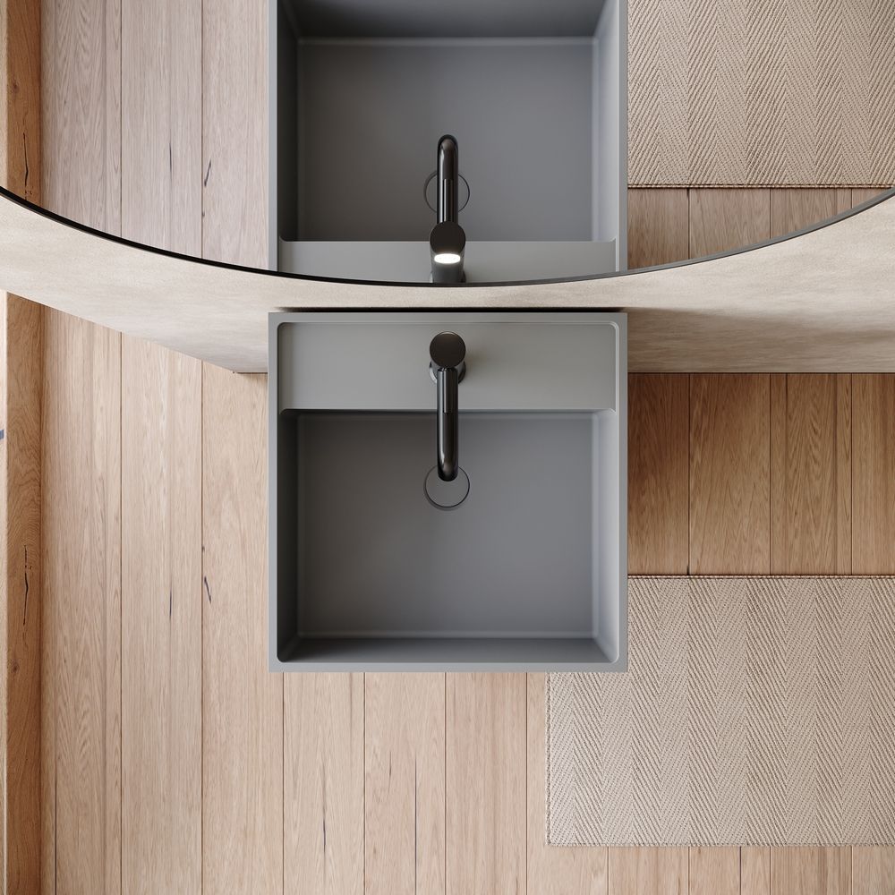 KT-6543 Solid Surface Pedestal Basin with Single Faucet Hole