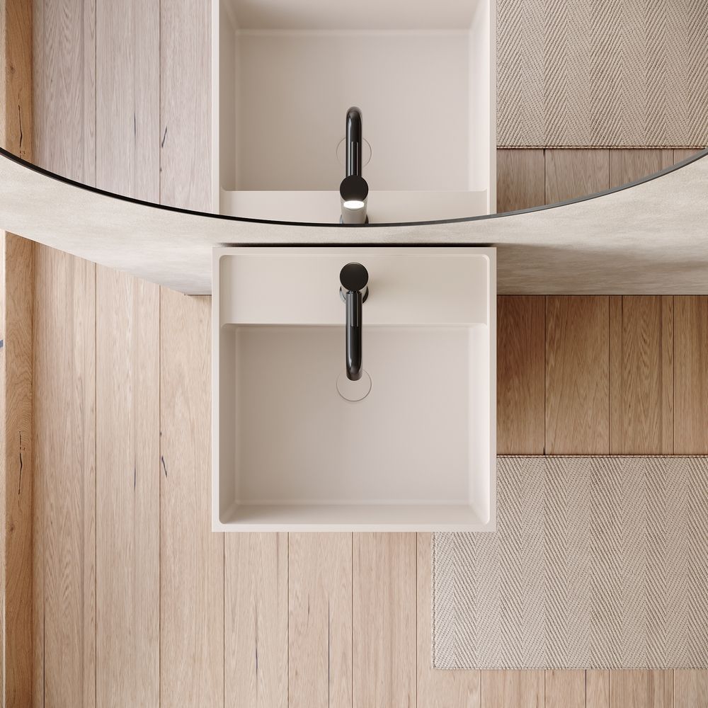 KT-6543 Solid Surface Pedestal Basin with Single Faucet Hole