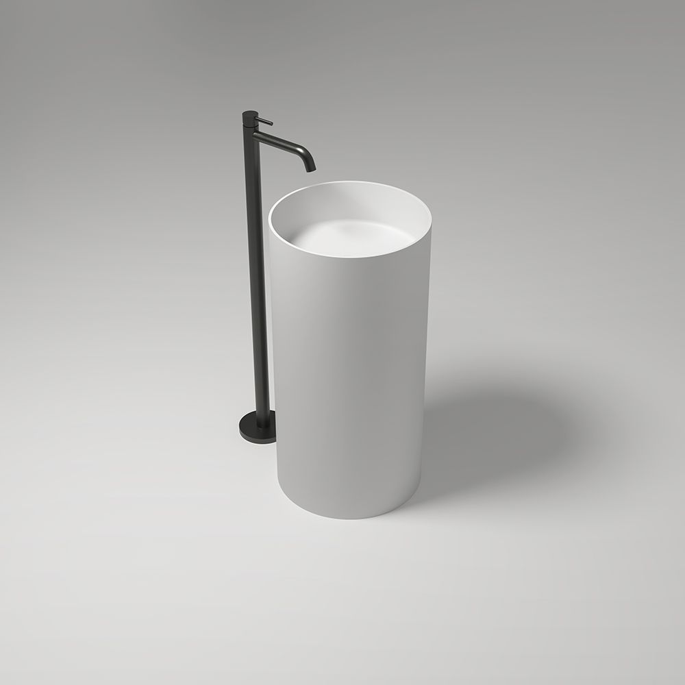 KT-6106 Resin Stone Cylinder Sink Circle Free Standing Basin