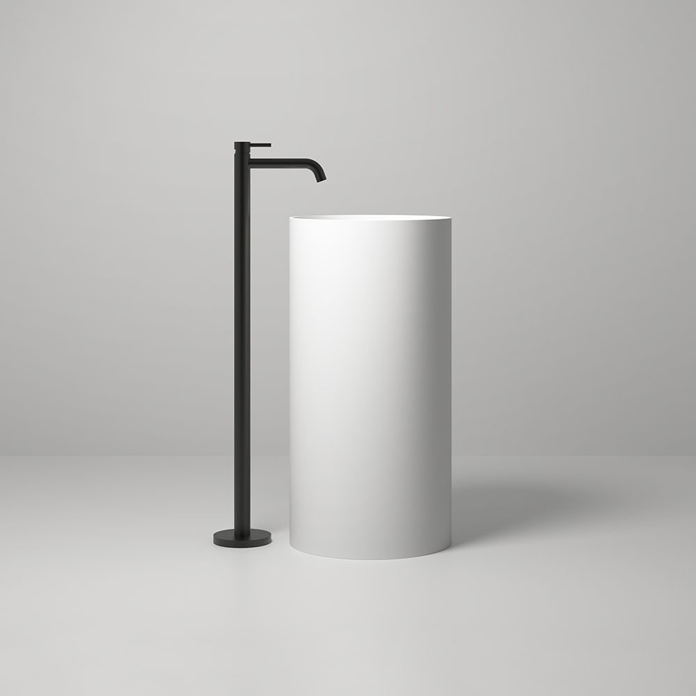 KT-6106 Resin Stone Cylinder Sink Circle Free Standing Basin