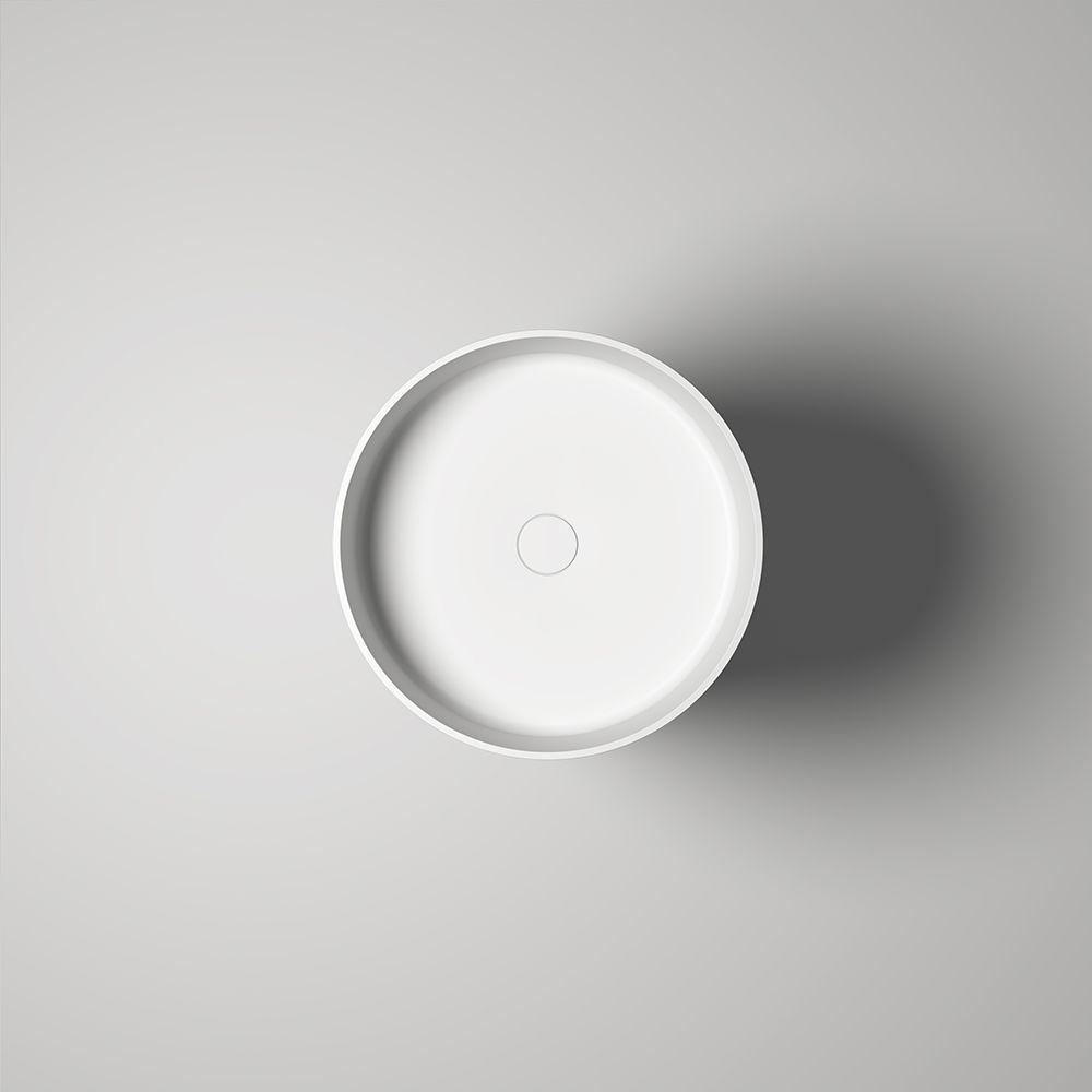 KT-6106 Resin Stone Cylinder Sink Circle Free Standing Basin