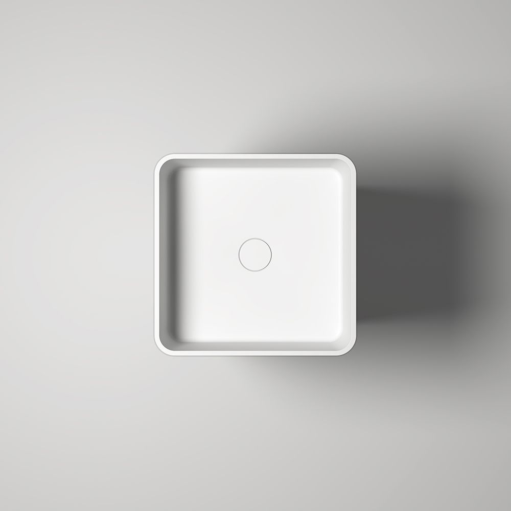 KT-3011 Resin Stone Square Pedestal Freestanding Sink