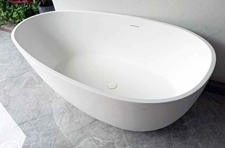 real product shots egg shape solid surface bathtub KT-8102