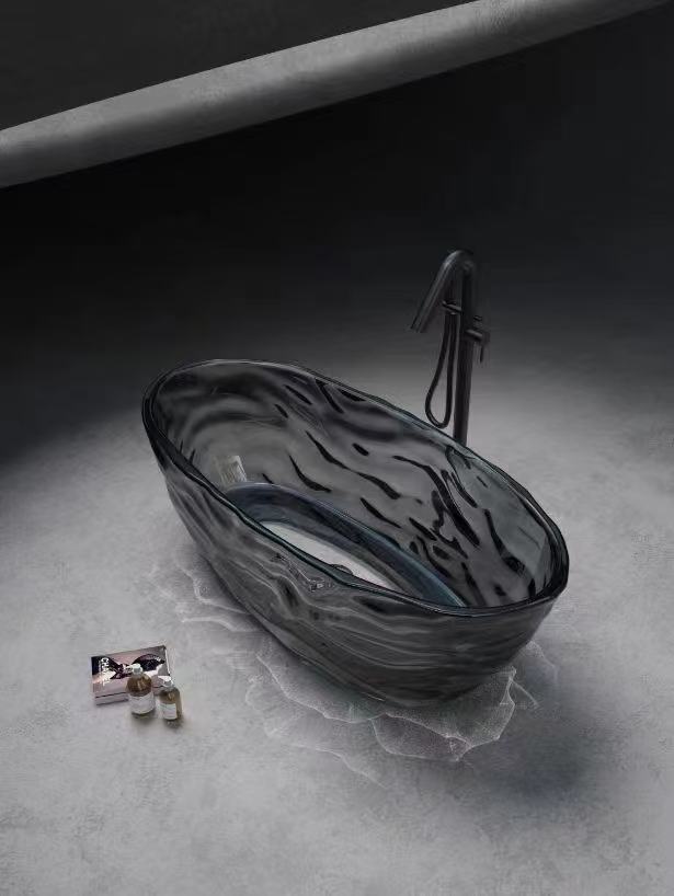 What Kind of Sophisticated Ambiance Can a Transparent Resin Bathtub Bring?