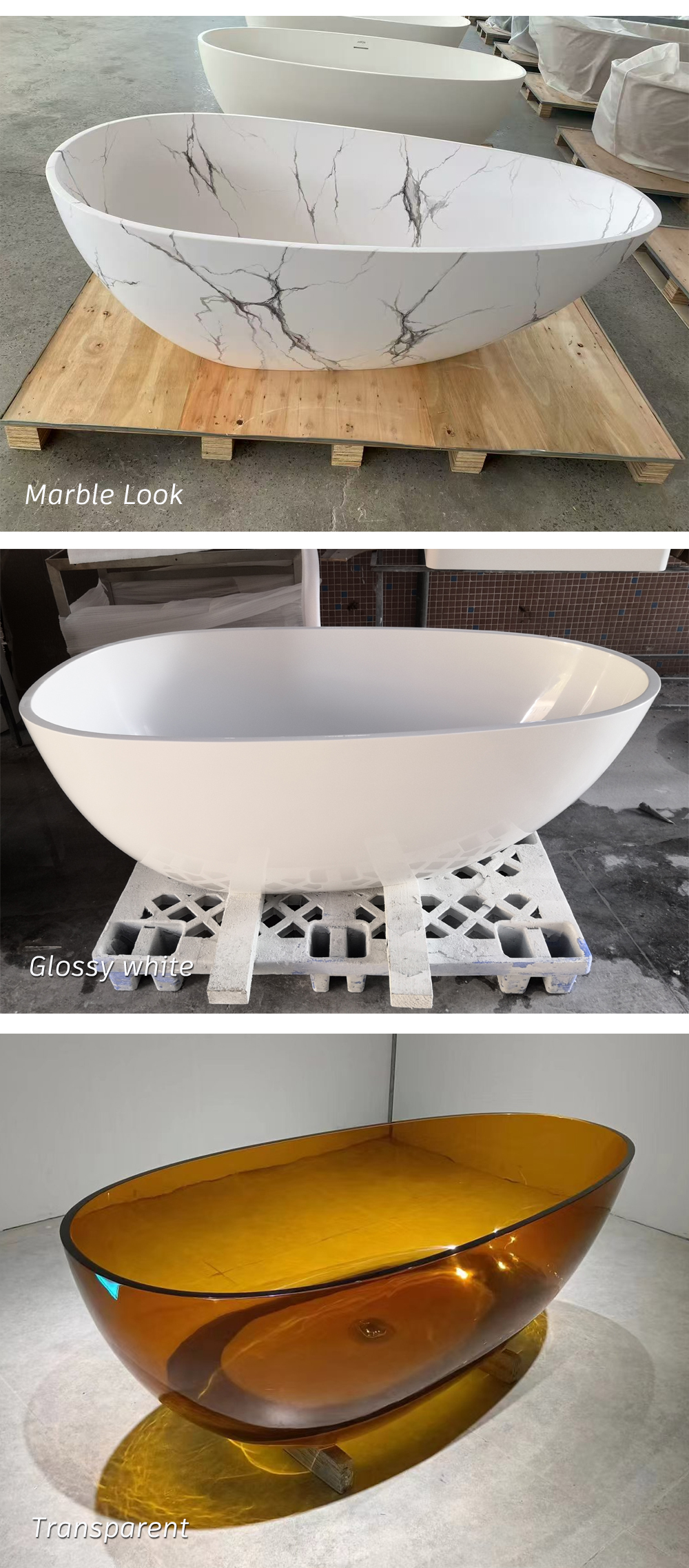 real product shots egg shape solid surface bathtub KT-8102