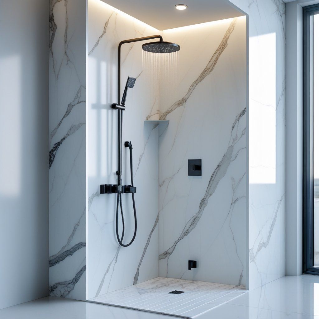 Transform Your Bathroom with Durable Solid Surface Shower Walls