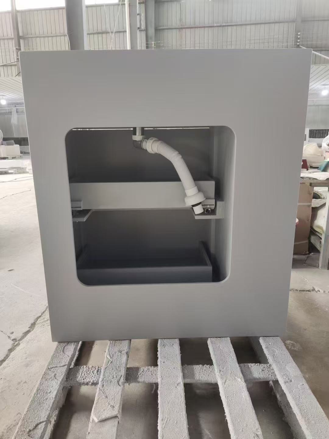 Custom made solid surface bathroom cabinet